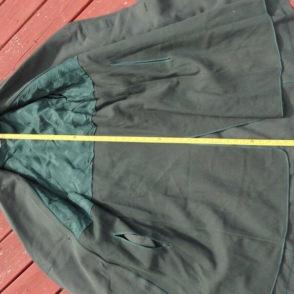 ARMY USGI CLASS A DRESS GREEN OVERCOAT TRENCH sz40/LONG COAT VIETNAM ERA SV 751 - Picture 9 of 12